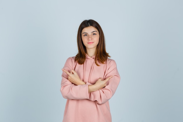 Expressive young lady posing in the studio