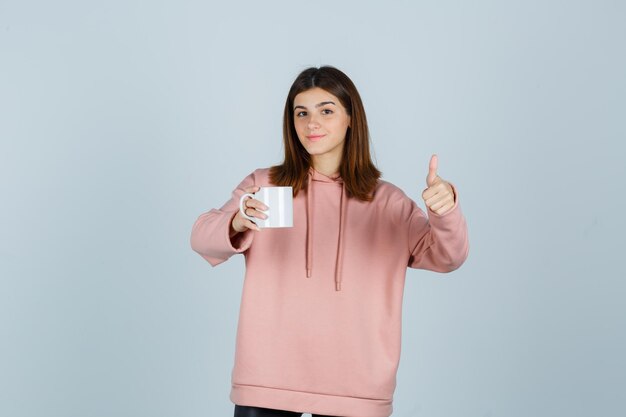 Expressive young lady posing in the studio