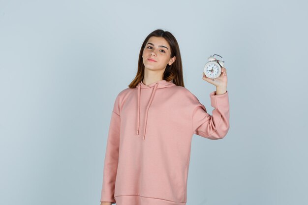 Expressive young lady posing in the studio