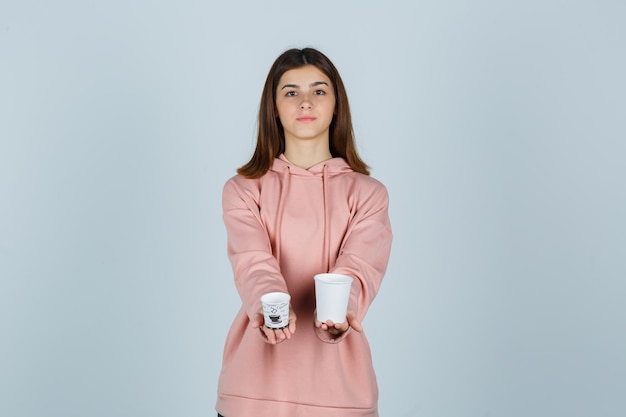 Expressive young lady posing in the studio