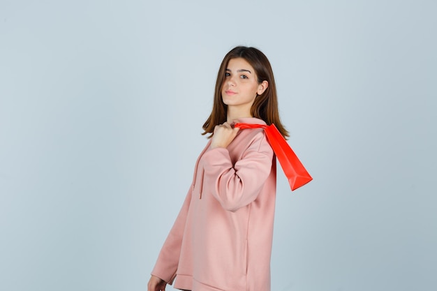 Expressive young lady posing in the studio