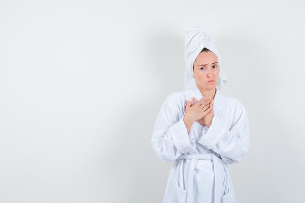 Expressive young lady posing in the studio