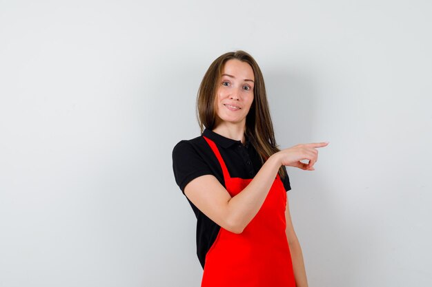 Expressive young lady posing in the studio