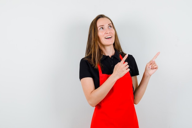 Expressive young lady posing in the studio