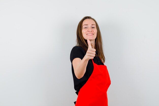 Expressive young lady posing in the studio