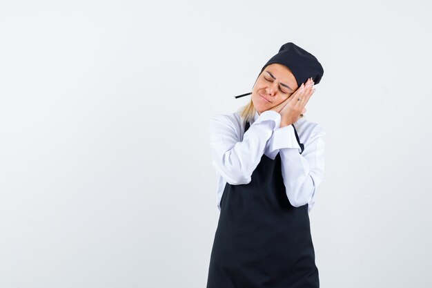 An expressive young lady posing