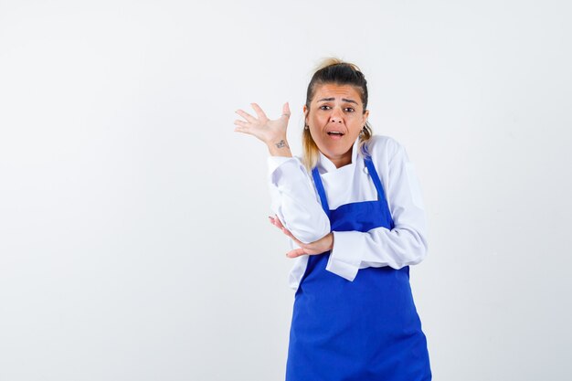 An expressive young lady posing