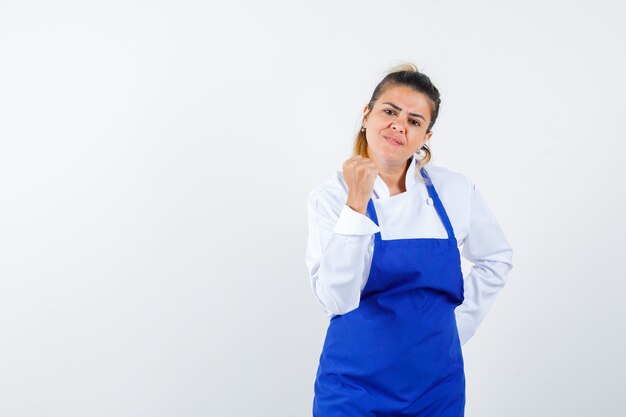 An expressive young lady posing