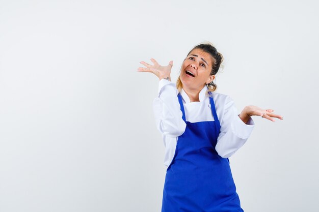 An expressive young lady posing