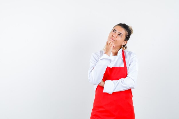 An expressive young lady posing