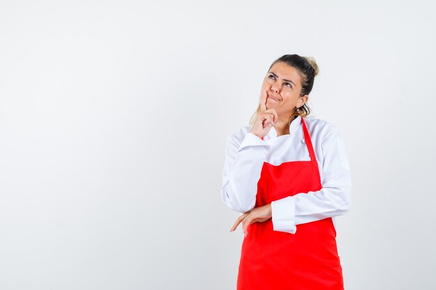 An expressive young lady posing