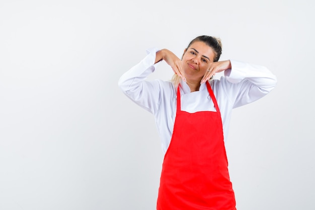 An expressive young lady posing