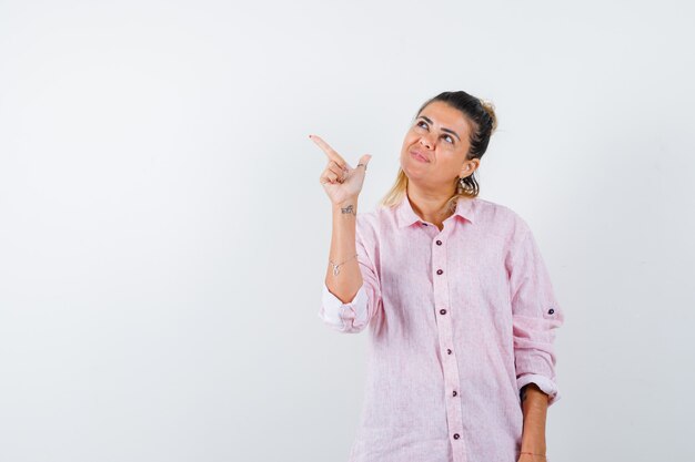 An expressive young lady posing