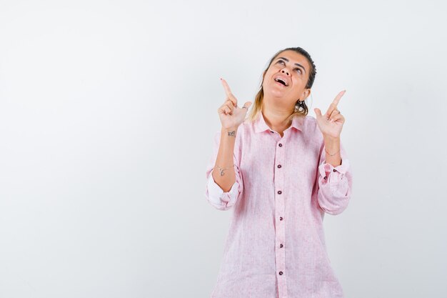 An expressive young lady posing