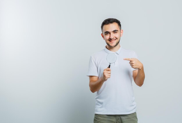 Expressive young male posing in the studio