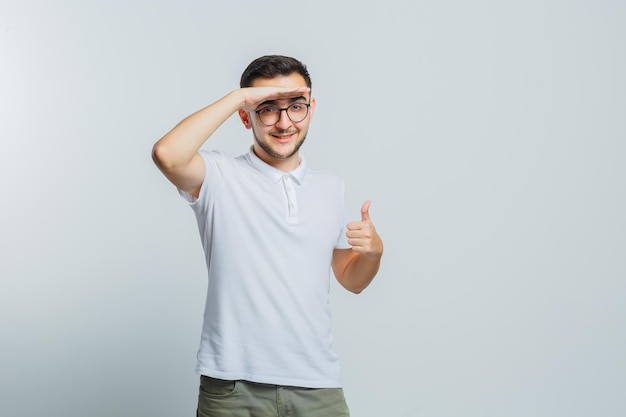 Expressive young male posing in the studio