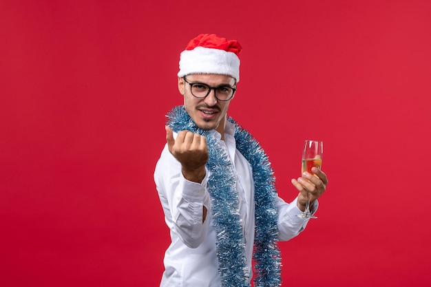 Expressive young man posing for Christmas