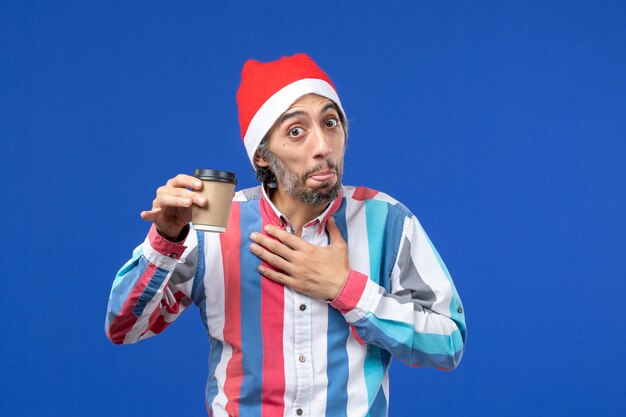 Expressive young man posing for Christmas