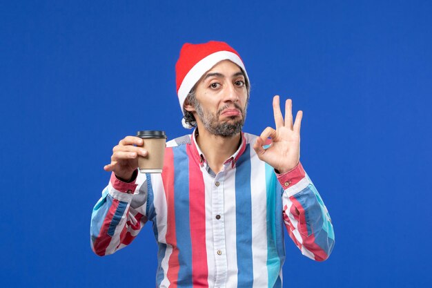 Expressive young man posing for Christmas