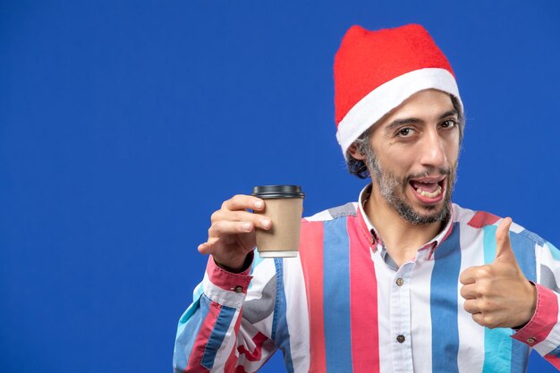 Expressive young man posing for Christmas