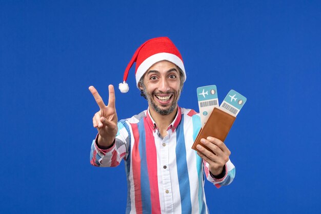 Expressive young man posing for Christmas