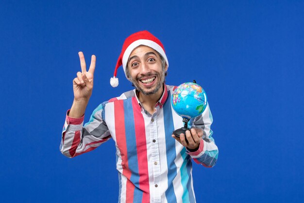 Expressive young man posing for Christmas