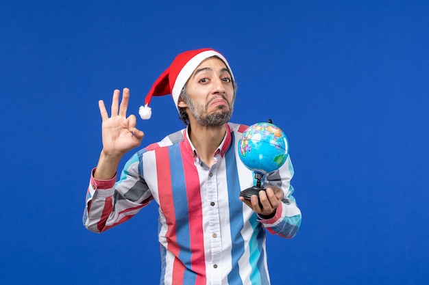 Expressive young man posing for Christmas