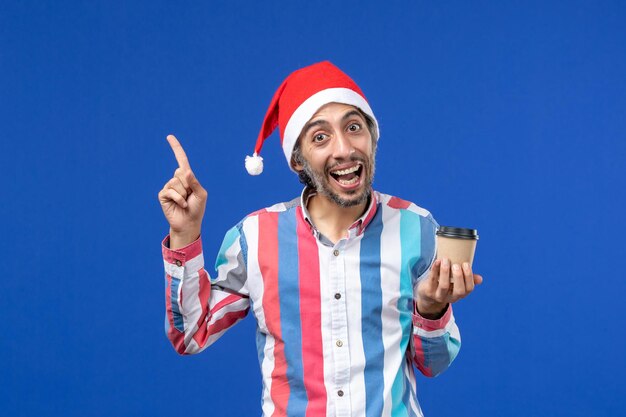 Expressive young man posing for Christmas