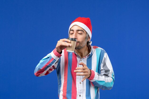 Expressive young man posing for Christmas