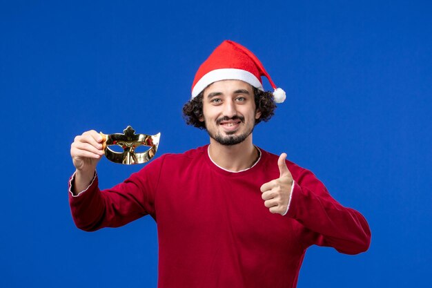 Expressive young man posing for Christmas