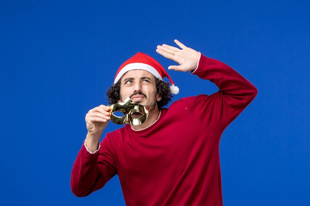 Expressive young man posing for Christmas