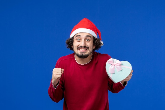 Expressive young man posing for Christmas