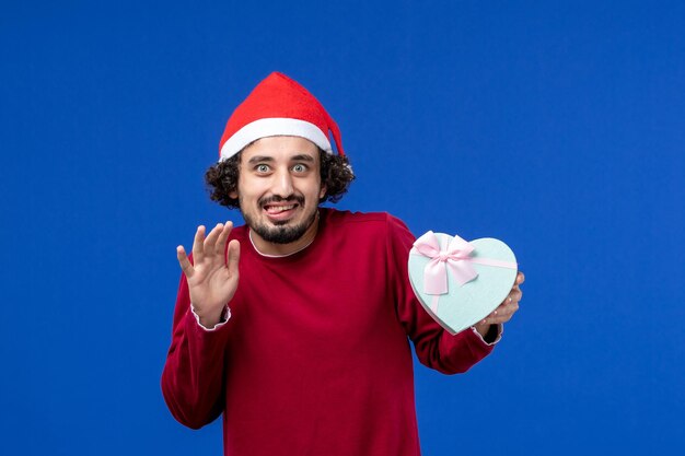 Expressive young man posing for Christmas