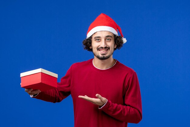 Expressive young man posing for Christmas