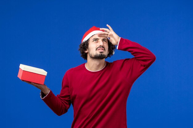 Expressive young man posing for Christmas