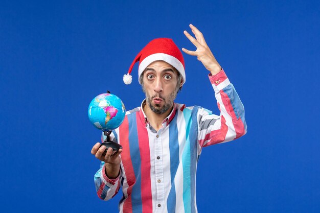 Expressive young man posing for Christmas