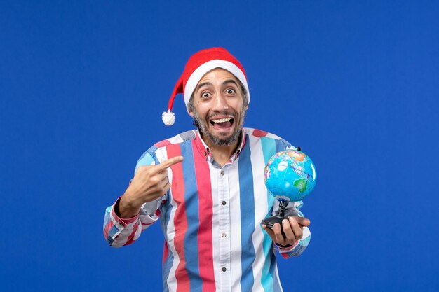 Expressive young man posing for Christmas