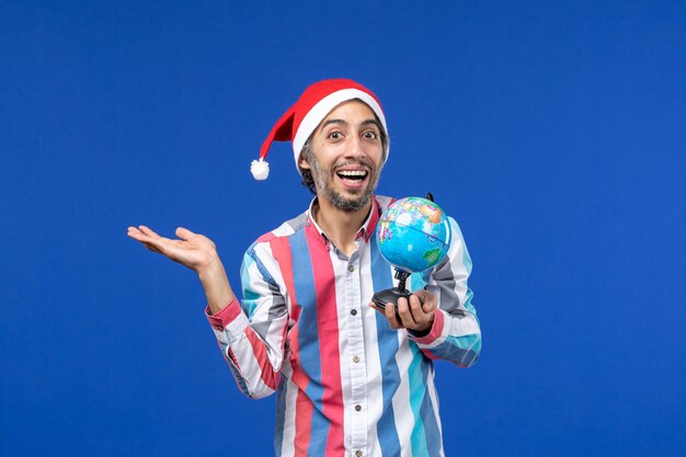 Expressive young man posing for Christmas