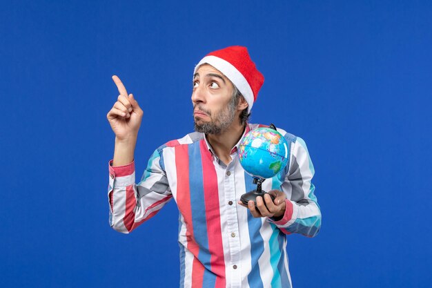 Expressive young man posing for Christmas