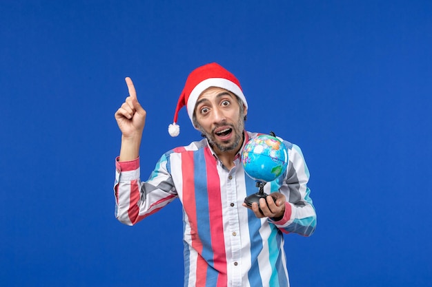 Expressive young man posing for Christmas