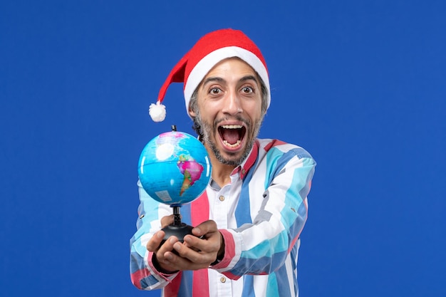 Expressive young man posing for Christmas