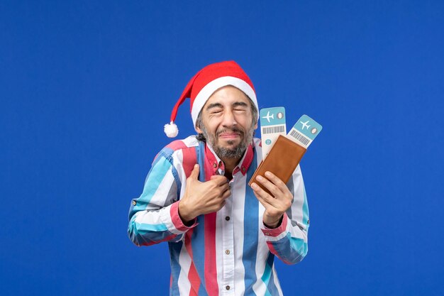 Expressive young man posing for Christmas