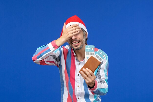 Expressive young man posing for Christmas