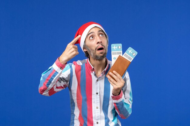 Expressive young man posing for Christmas