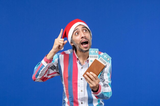 Expressive young man posing for Christmas