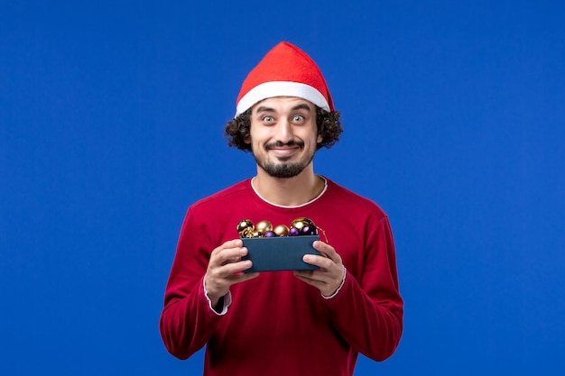 Expressive young man posing for Christmas