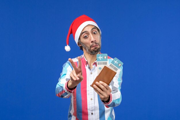 Expressive young man posing for Christmas