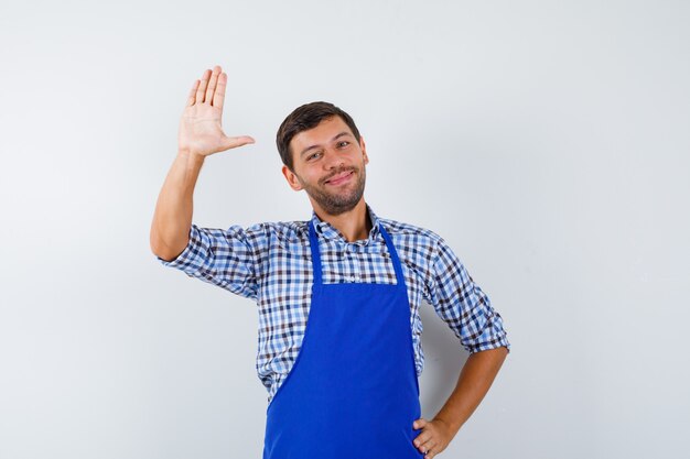 Expressive young man posing in the studio