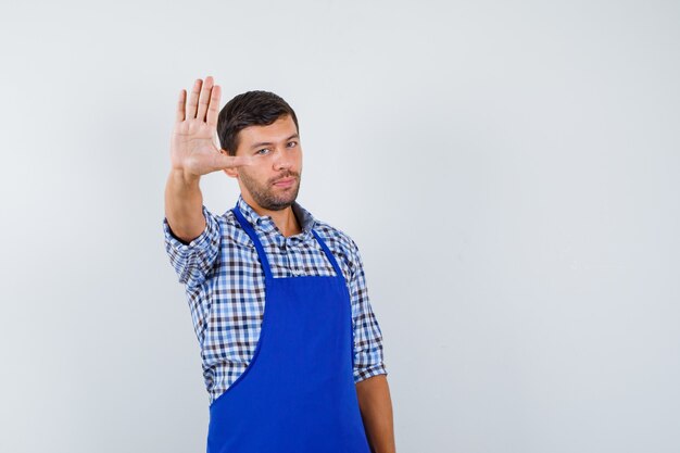 Expressive young man posing in the studio