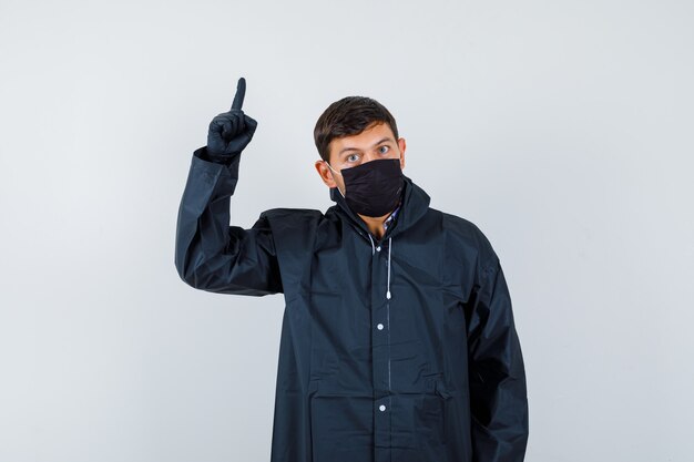 Expressive young man posing in the studio